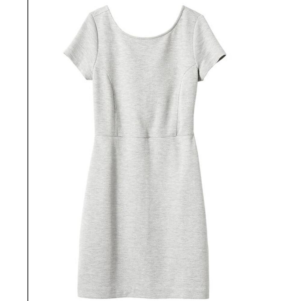 BANANA REPUBLIC TEXTURED KNIT SCOOP-BACK SHEATH DRESS SIZE 8